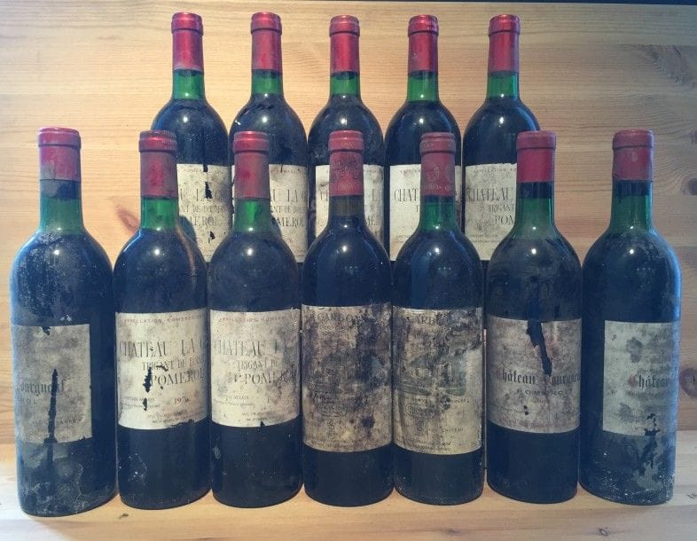 7 B, CHÂTEAU LA GRAVE TRIGANT DE BOISSET (6 T.L.B. ou mieux; 1 H.E.+; e.t.h. à e.a; 1 c.c.), Pomerol, 1976
3 B, CHÂTEAU BOURGNEUF (H.E; e.a; c.s.), Pomerol, 1966
1 B, CHÂTEAU CARBONNIEUX Rouge (H.E.+; e.a.), CC Graves, 1985
1 B, CHÂTEAU CARBONNIEUX Rouge (e.a.), CC Graves, 1982
