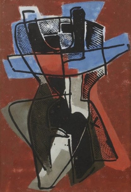 Francis MONTANIER (1895-1974)
La Flamme, 1964
Gouache.
Signée et datée en pied
42.5 x 28 cm