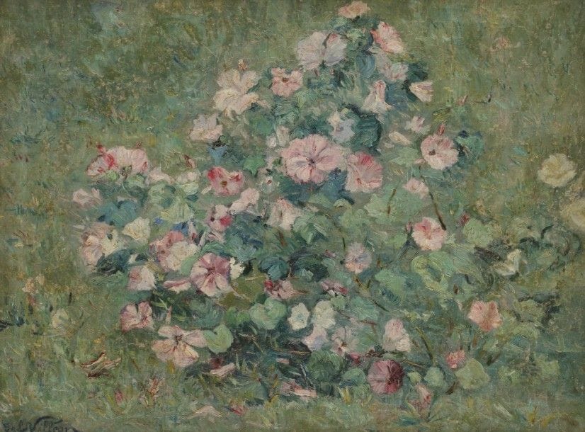 Emmanuel de la VILLÉON (1858-1944)
Volubilis, 1899
Huile sur toile.
Signée en bas à gauche.
44 x 59 cm

Provenance : 
Descendance de l’artiste
Bibliographie : 
Collard, Emmanuel de la Villéon - Catalogue Raisonné (huiles), Éditions de l’Amateur, Paris, 1981, reproduit page 76
L’œuvre est référencée dans le Catalogue Raisonné de l’artiste sous le numéro 221.