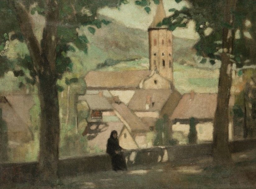 Andre REGAGNON (1902-1976)
Femme assise au village
Huile sur toile.
Signée en bas à droite.
46 x 61 cm