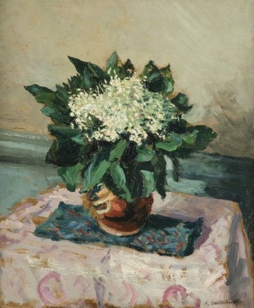 Alfred SWIEYKOWSKI (1869-1953)
Bouquet de muguet
Huile sur carton.
Signée en bas à droite.
55 x 46 cm