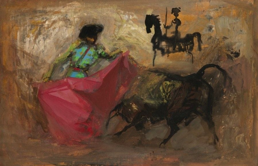 Antonio URIA MONZON (1929-1996)
Torero et Picador
Huile sur panneau.
Signée en bas à droite.
32 x 50 cm