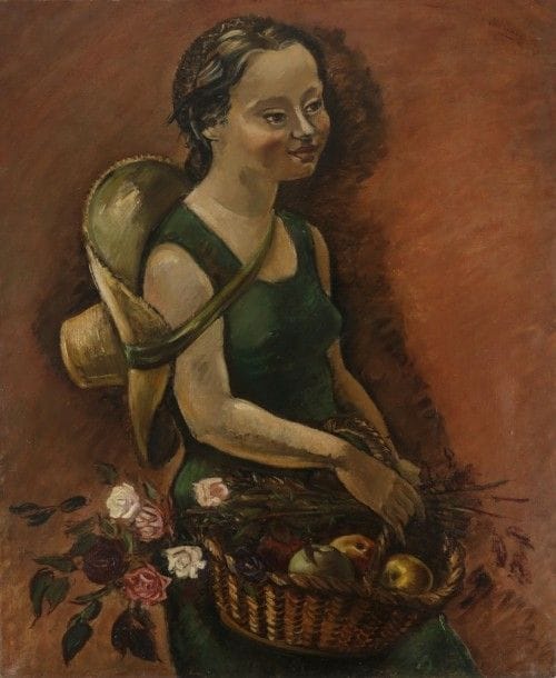 Chérie-Anne Fargue dite CHERIANE
Jeune fille au panier
Huile sur toile.
Signée en haut à droite.
Titrée au dos.
(Restaurations)
100 x 81 cm