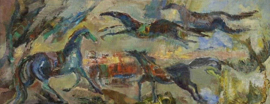 David GARFINKIEL (1902-1970)
Chevaux
Huile sur toile.
Signée au dos
31 x 80 cm

Bibliographie : 
Marie Boyé-Taillan, Gisèle Rozenbaum, Édith Chomentowski, David Garfinkiel École de Paris, Éditions Eska, Paris, 2006, reproduit page 75.