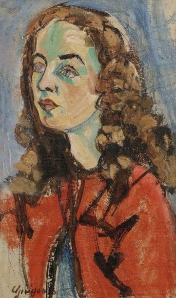 François GUIGONIS (1904-?)
Portrait de femme
Huile sur isorel.
Signée en bas à gauche.
58 x 35 cm
