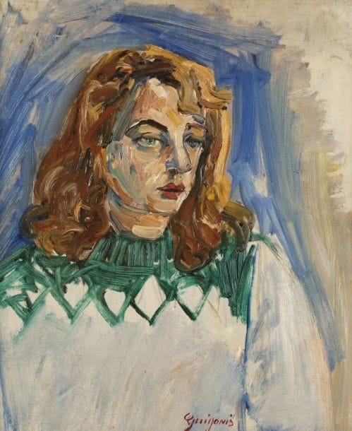 François GUIGONIS (1904-?)
Portrait de femme
Huile sur isorel.
Signée en bas en pied
61 x 50 cm