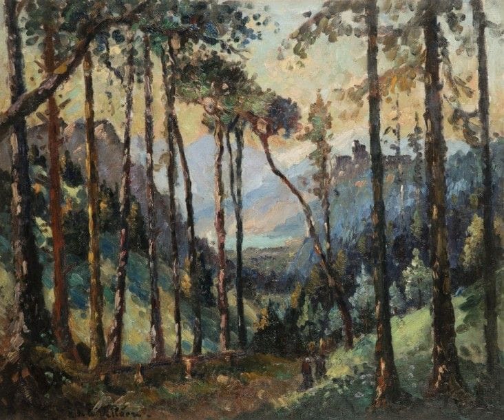 Emmanuel de la VILLÉON (1858-1944)
Conte breton, 1912
Huile sur toile.
Signée en bas à gauche.
60 x 73 cm

Provenance : 
Descendance de l’artiste
Bibliographie : 
Collard, Emmanuel de la Villéon - Catalogue Raisonné (huiles), Éditions de l’Amateur, Paris, 1981, reproduit page 132.
L’œuvre est référencée dans le Catalogue Raisonné de l’artiste sous le numéro 386.