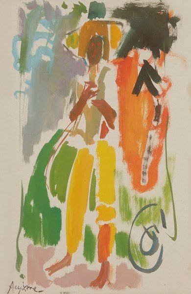 Jean AUJAME (1905-1965)
Personnage
Gouache.
Porte le timbre de la signature en bas à gauche.
(Petites taches).
30 x 20 cm