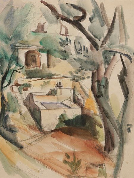 André FAVORY (1888-1937)
Vue sur les toits
Dessin à la mine de plomb et aquarelle.
Signé en bas à gauche.
31.5 x 24 cm