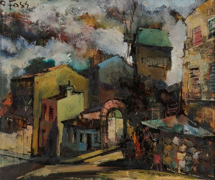 Olivier FOSS (1920-2002)
Montmartre, le Lapin Agile
Huile sur toile.
Signée en haut à gauche.
46 x 55 cm