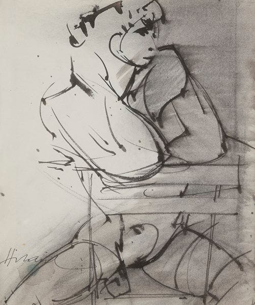 Camille HILAIRE (1916-2004)
Femme assise
Dessin à l’encre et lavis d’encre.
Signé en bas à gauche.
27 x 23 cm
