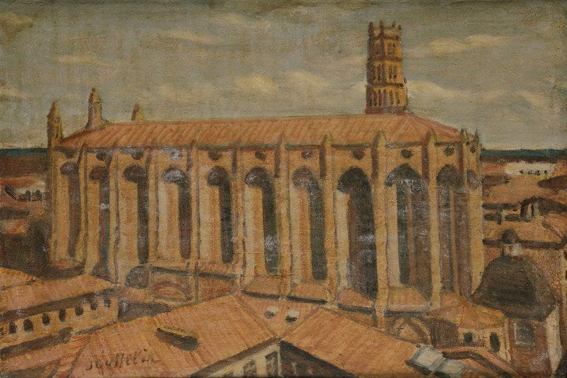 François JOUSSELIN (1926-2009)
Toulouse, les Jacobins
Huile sur toile.
Signée en bas à gauche.
27 x 41 cm