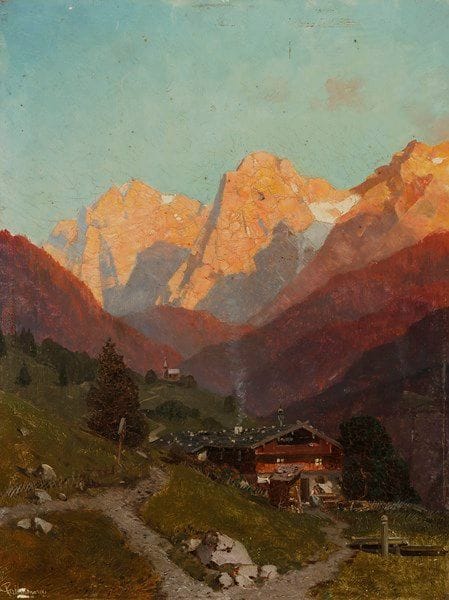 Karl KALTENMOSER (1853-1923)
Chalet de montagne
Huile sur panneau.
Signée en bas à gauche.
32 x 24 cm