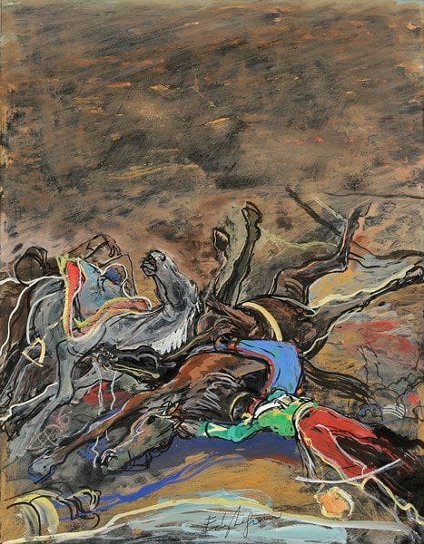 Edy LEGRAND (1892-1970)
Bataille
Gouache.
Signée en pied.
32 x 25 cm