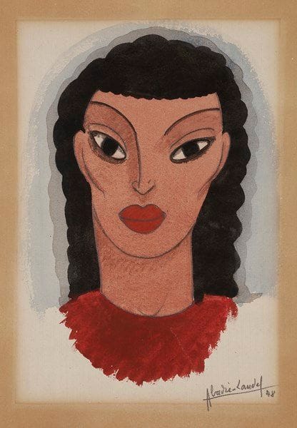 Pierre ABADIE-LANDEL (1896-1972)
Portrait de femme, 1948
Gouache et crayon.
Signé et daté en bas à droite.
(Papier insolé).
30 x 24 cm