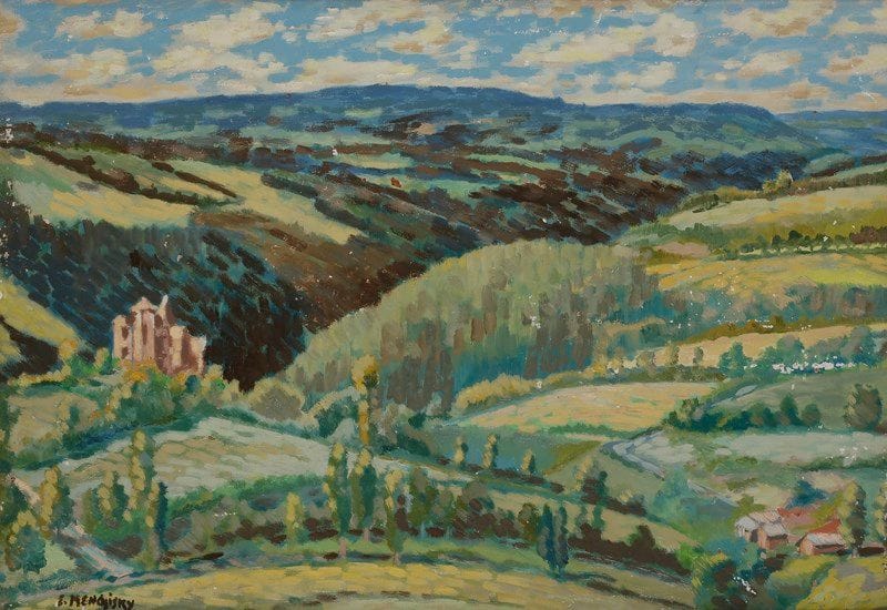 Serge MENDJISKY (né en 1929)
Paysage au vallons
Huile sur isorel.
Signée en bas à gauche.
(Petits manques).
38 x 55 cm