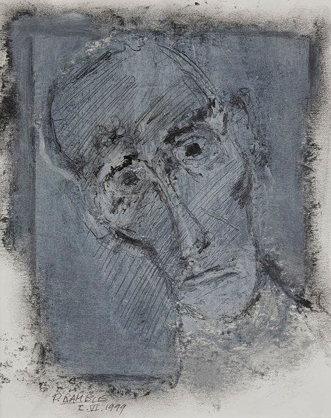 Paul RAMBIE (né en 1919)
Portrait d’homme, 1999
Huile sur papier.
Signée et datée en bas à gauche.
22 x 18 cm