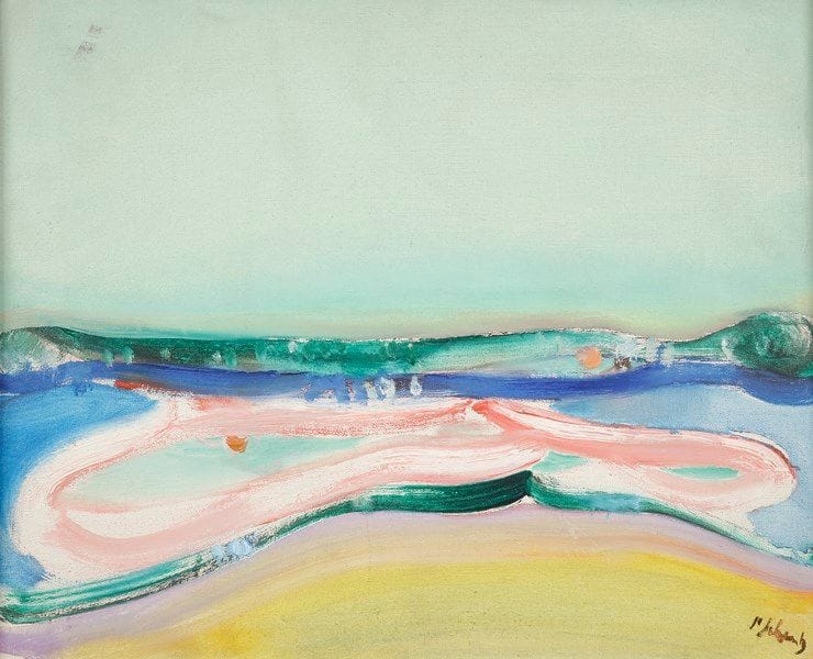Jean-Claude SCHENK (XXe siècle)
Paysage, 1966
Huile sur toile.
Signée en bas à droite.
Signée et datée au dos.
33 x 41 cm
