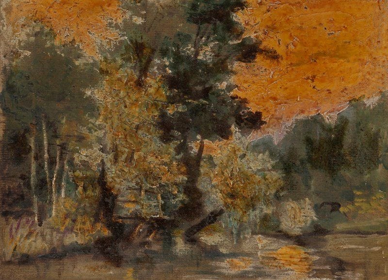 Henry SÉNÉ (1889-1961)
Sous-bois
Huile sur carton.
Non signée.
16 x 22 cm