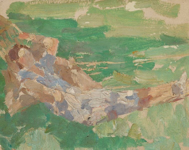Henry SÉNÉ (1889-1961)
Femme au hamac - Femme cousant
2 huiles sur papier ou panneau.
Non signées.
13 x 18 cm chaque