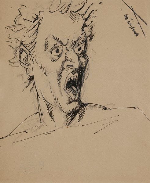 Ismaël de la SERNA [espagnol] (1897-1968)
Tête d’homme en colère
Dessin à l’encre et mine de plomb.
Porte le timbre de la signature de l’artiste en haut à droite.
24 x 20 cm