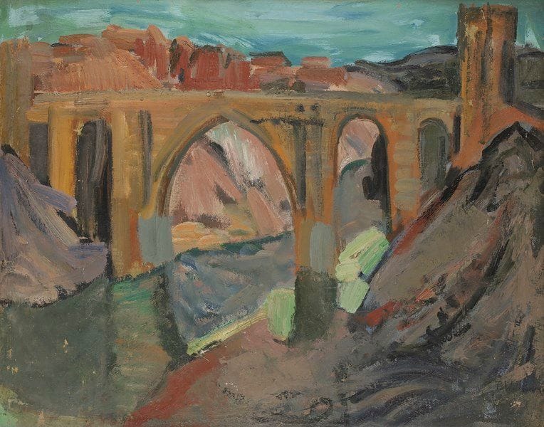 Pierre WOLKONSKY (1901-1997)
Paysage au pont
Huile sur toile.
Signée en bas à droite.
65 x 81 cm