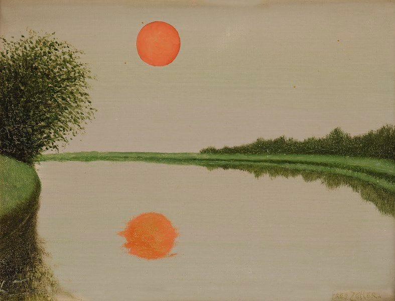 Fred ZELLER (1912-2003)
Soleil sur la rivière
Huile sur toile.
Signée en bas à droite.
27 x 35 cm