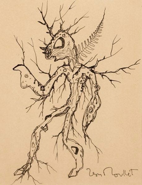 Jean BOULLET (1921-1970)
Personnage arbre
Dessin à l’encre.
Signé en bas à droite.
25.5 x 20 cm