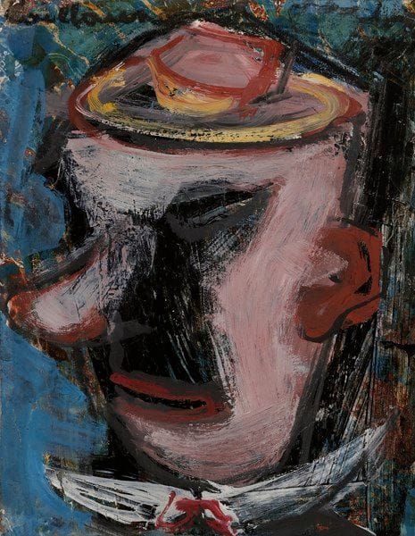 CAILLAUX (XXe siècle)
Clown
Huile sur papier.
Signée en haut à gauche.
24 x 18 cm