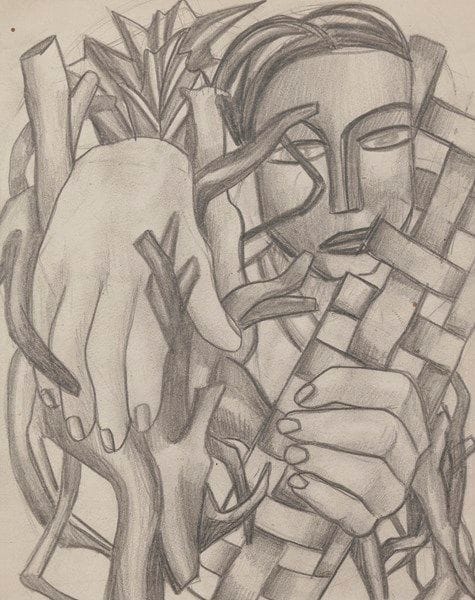 Tonia CARIFFA (née en1924)
Personnage, 1949
Dessin à la mine de plomb.
Signé et daté en bas à droite.
32.5 x 25 cm