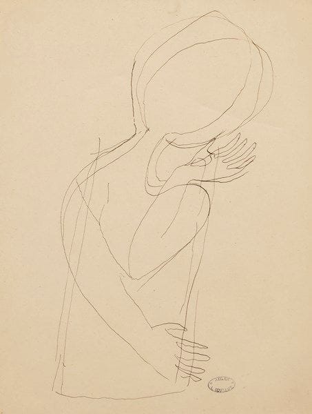 Lucien COUTAUD (1904-1977)
Étude de personnage
Dessin à l’encre.
Porte le cachet de l’atelier en bas.
(Marques sur le papier).
26.5 x 20.5 cm