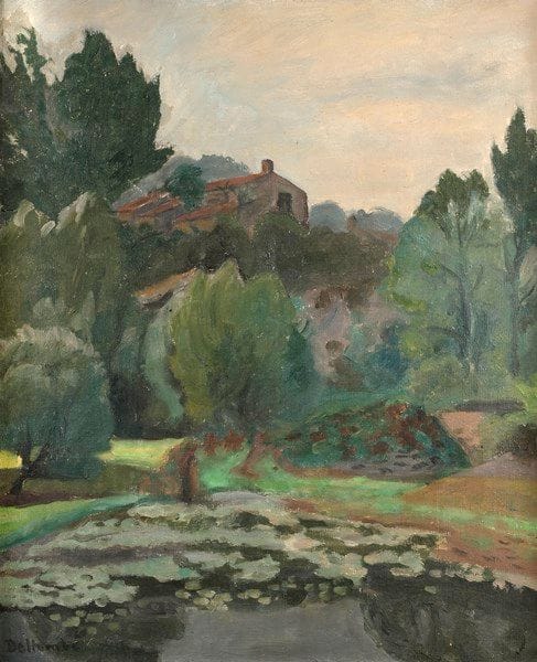 Paul DELTOMBE (1878-1971)
Le Jardin
Huile sur toile.
Signée en bas à gauche.
55 x 46 cm
