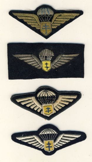 4 Brevets parachutistes France Libre 3 fabrication maître tailleur 1 officiel fabrication française
