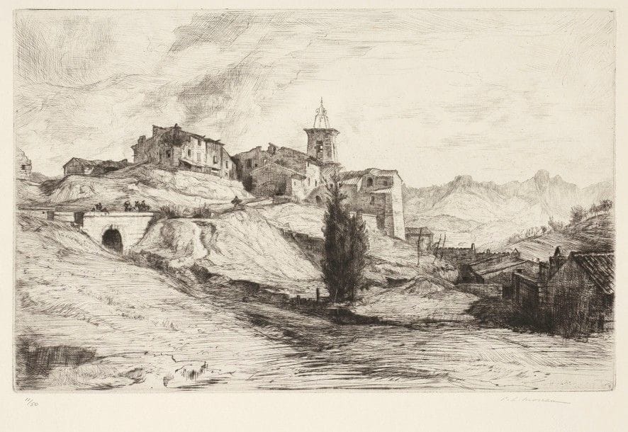 Pierre-Louis Moreau (1876-1960)
Rochemaure ; Le vieux Gardanne ; Le Port de Cassis ; Maison aux étais. Vers 1925. Pointe sèche. Formats divers. Très belles épreuves sur différents papiers, signées au crayon, 3 numérotées. Légères rousseurs. Toutes marges. Ens. 4 p.