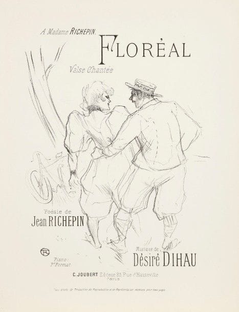 Henri de Toulouse-Lautrec (1864-1901)
Mélodies de Désiré Dihau. 1895. Lithographie. Chaque env. 210  x  270. Delteil 129 à 142 ; Wittrock 124 à 137. Suite complète de 14 planches. Parfaites épreuves sur vélin, du tirage de 1935. Toutes marges 
[325 x 250]. Ex-coll. H.-M. Petiet.