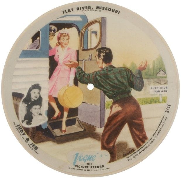 JUDY & JEN
78 T Picture Disque VOGUE «Flat river, Missouri».
VG+