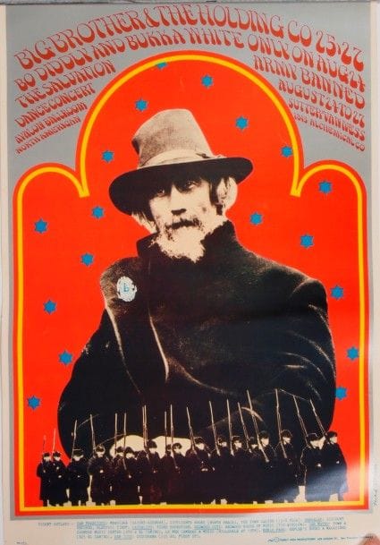 FAMILY DOG PRODUCTIONS
Affiche «Big Brother & Holding Co. », 1967. 
Format : 51 x 34,5 cm
Très bon état.