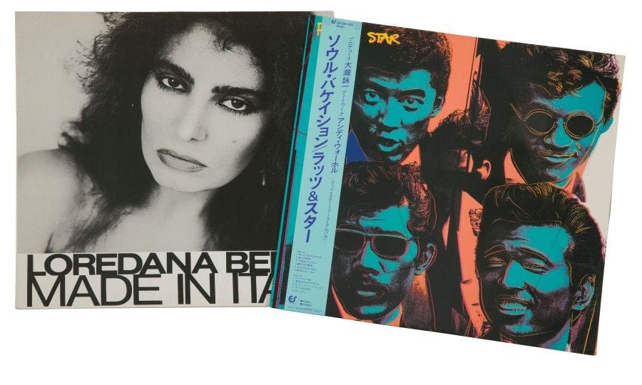 ANDY WARHOL
Lot de deux 33 T «Rat Stars» et «Loredana Berté».
Pochettes et disques VG++