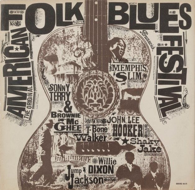 AMERICAN FOLK BLUES FESTIVAL
33 T Label Brunswick Édition Allemagne, 1962. On joint l’affiche originale. 
