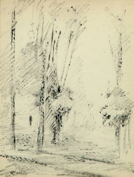 Antonina Fiodorovna SOFRONOVA (Droskovo, 1892-1966)
Arbres, 1928 Dessin à l'encre, signé des initiales et daté en bas à gauche, certifié au dos par la fille de l'artiste. 29,5 x 22,5 cm Provenance : - Fille de l'artiste. - Ancienne collection d'Alexandre Zavolokine. - Collection particulière, Paris.