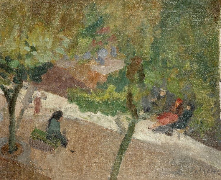 Zygmund SCHRETER (1896-1977)
Le parc Huile sur toile, signée en bas et à droite. 38 x 46 cm.
