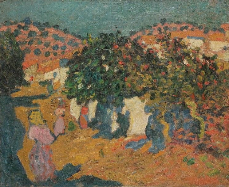 Louis VALTAT (1869-1952)
Paysage d’Espagne, vers 1894-1898
Huile sur toile.
46 x 55 cm

Bibliographie : 
Œuvre en rapport : Jean Valtat, Louis Valtat Catalogue de l’œuvre peint 1869-1952, Volume I, Éditions Ides et Calendes, Neuchâtel, 1977, œuvre similaire reproduite sous le numéro 57.

Un avis d’inclusion aux Archives de l’Association des Amis de Louis Valtat sera remis à l’acquéreur.
