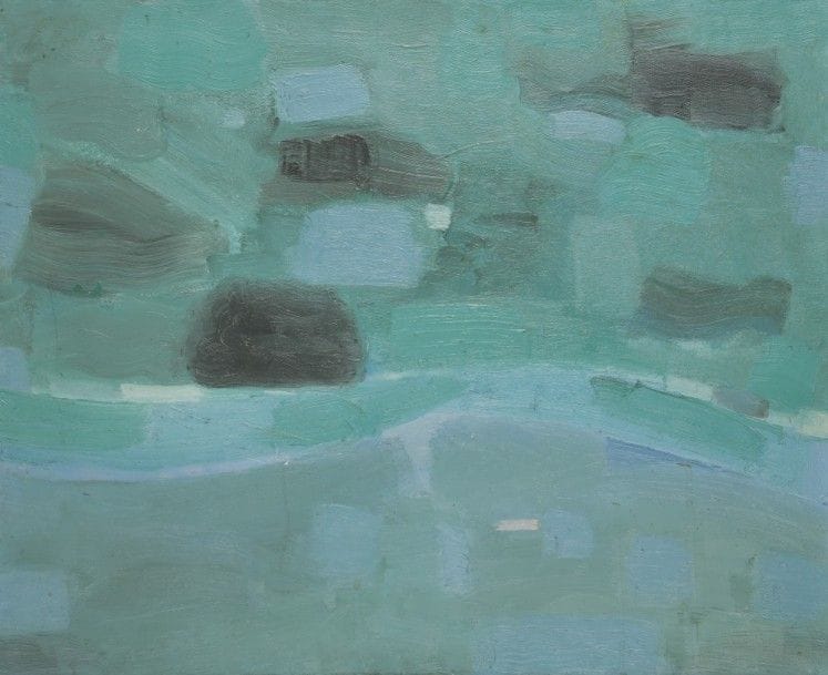 Devrim NEJAD [turc] (1923-1995)
Fond et recul de l’âme, 1965
Huile sur toile.
Signée, datée et titrée au dos.
(Petit manque).
60 x 73 cm

Provenance : 
Galerie La Cour, Paris, n°107.
