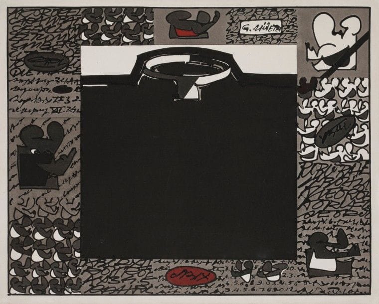 Antonio GARCIA MULET (né en 1932)
La Soutane grise/ Série emballage, 1979
Acrylique sur toile.
Signée en haut à droite.
Titrée au dos sur le châssis.
73 x 92 cm
Provenance :
Galerie Jacquester, Paris.