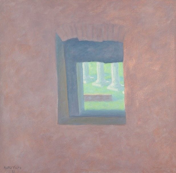 Agathe VAÏTO (1928-1973)
Fenêtre sur colonne, 1972
Huile sur toile.
Signée et datée en bas à droite.
80 x 80 cm
Provenance : 
Succession Jacques et Ester Topiol, ancienne galerie Jacquester, Paris.