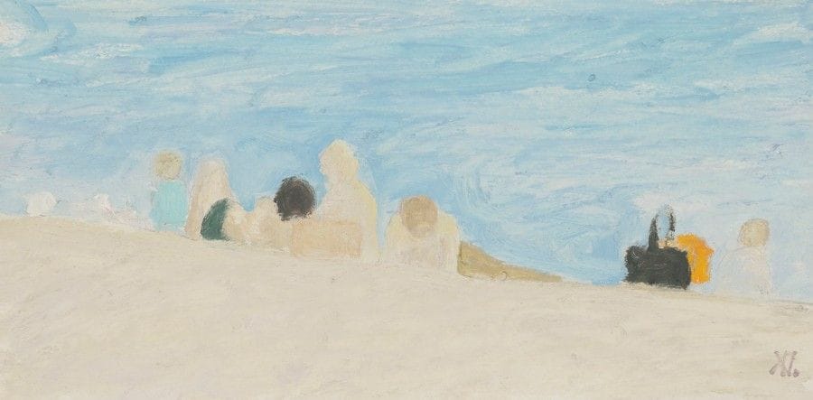 Agathe VAÏTO (1928-1973)
A la plage - Portail
2 huiles sur papier contrecollé sur toile.
L’une monogrammée, l’autre timbrée.
12 x 24 cm et 21 x 21 cm
Exposition : 
Galerie Jacquester, Paris.