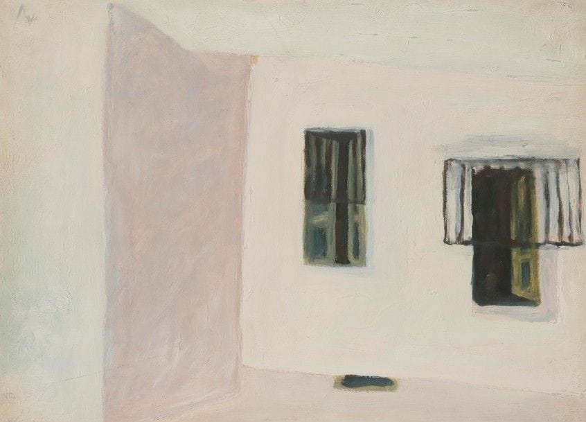 Agathe VAÏTO (1928-1973)
Fenêtres
Huile sur papier contrecollé sur toile.
Monogrammée en bas à droite.
22 x 32 cm
Exposition : 
Galerie Jacquester, Paris.