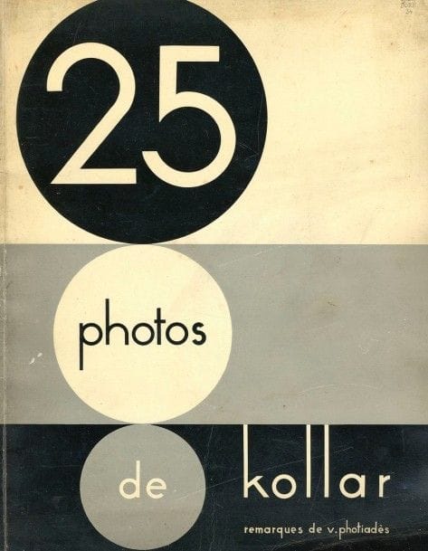 KOLLAR, FRANÇOIS (1904-1979)
25 Photos de François Kollar. Remarques de V. Photiadès. SADAG, 1934. In-4 (31 x 24,5 cm). Édition originale, brochée, signée par François Kollar en page de garde. 24 photographies en noir et blanc imprimées en héliogravure et une photographie reproduite en couleurs. Couverture souple.