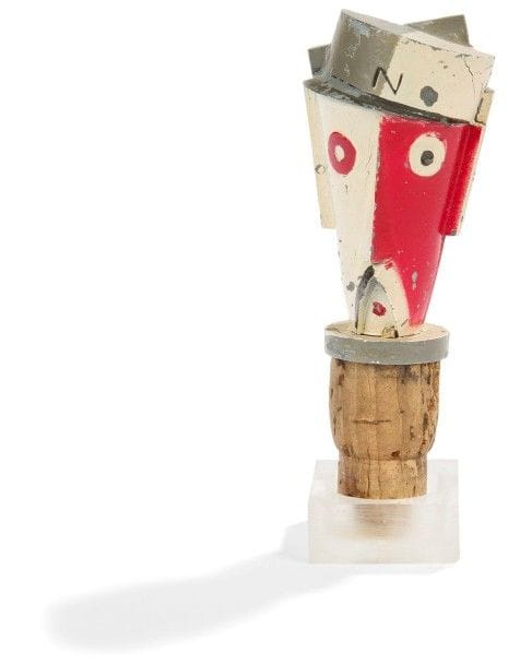 [ŒNOLOGIE - NICOLAS VINS] Charles LOUPOT (1892-1962)
Tête de Nectar cubiste, circa 1930
Bouchon en zamac émaillé.
Assez bon état.
Hauteur : 6 cm