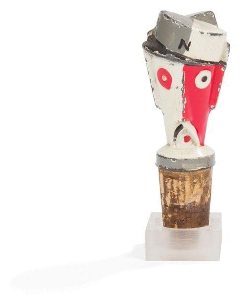 [ŒNOLOGIE - NICOLAS VINS] Charles LOUPOT (1892-1962)
Tête de Nectar cubiste, circa 1930
Bouchon en zamac émaillé.
Défauts et accidents.
Hauteur : 6 cm